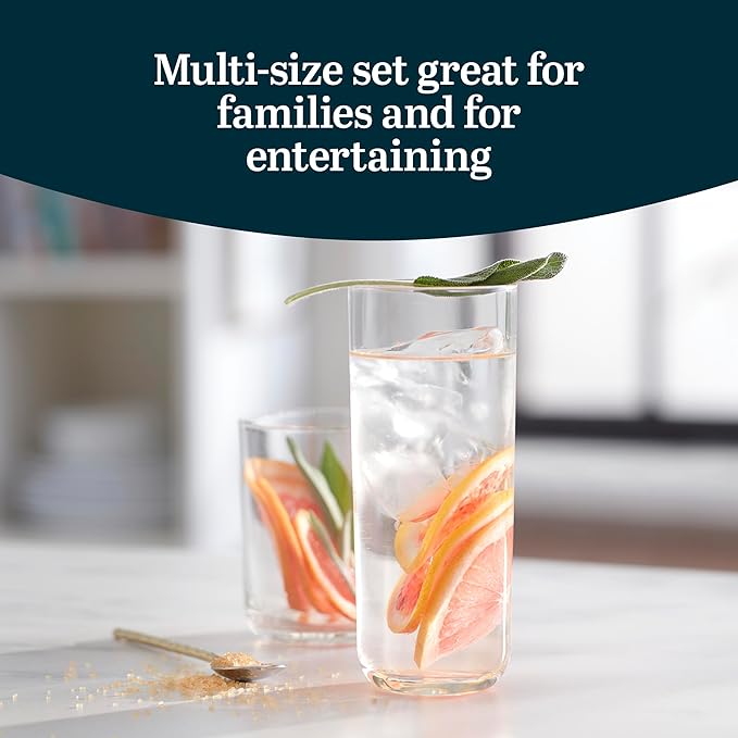 Libbey Lisbon 16-Piece Tumbler and Rocks Glass Set