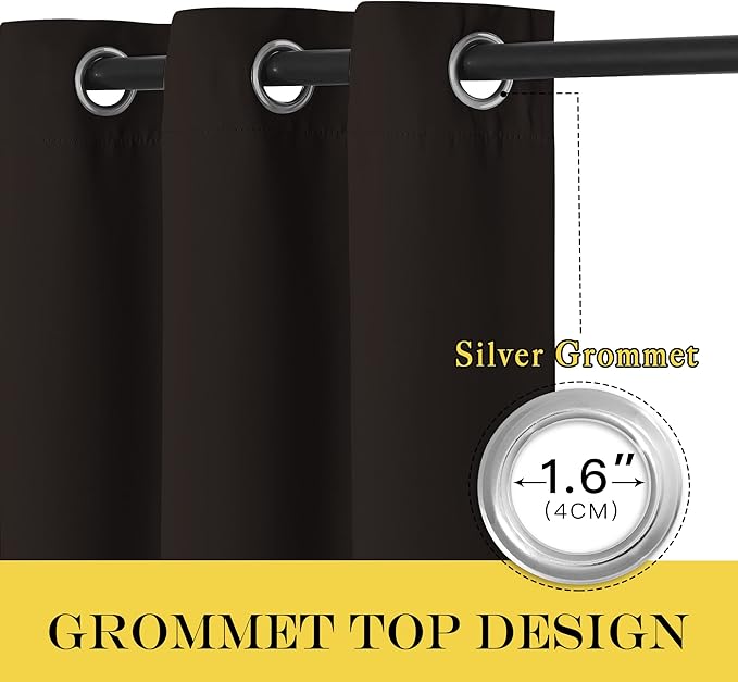 NICETOWN Blackout Sliding Door Curtains 84 Inch Length, Extra Wide Room Divider