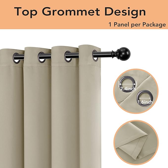 BONZER Room Divider Blackout Curtain Wide Room Darkening Total Privacy Wall