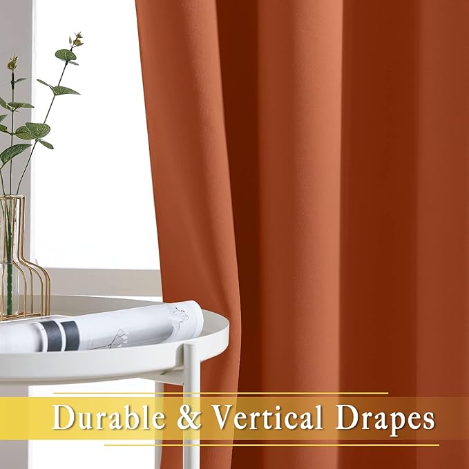 NICETOWN Blackout Curtains 54 Inches Long, Thermal Insulated Room Darkening