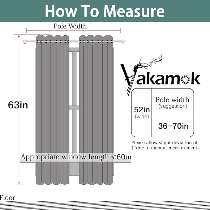 Yakamok 2 Thick Layers Completely Blackout Window Treatment Thermal Insulated