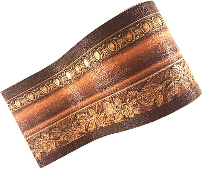 3D Wood Grain Self Adhesive Peel and Stick Waterproof Wall Border Easy to Apply