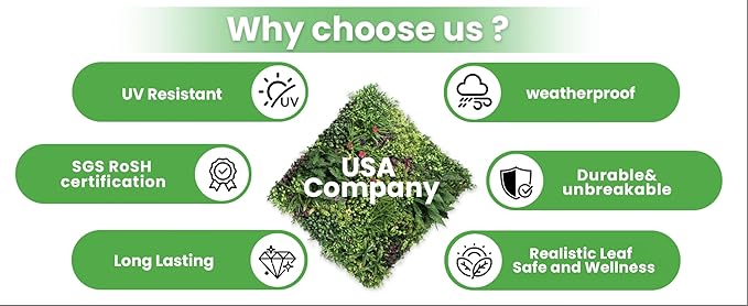 Artificial Boxwood Panel 20"x20" 6 Pieces, Faux Ivy Privacy Fence Screen