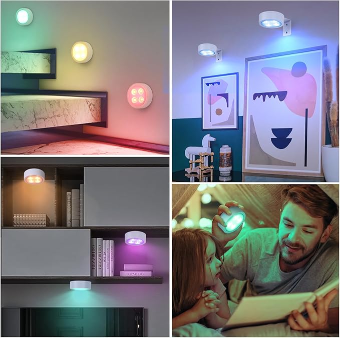 4-Pack Picture Light Battery Operated