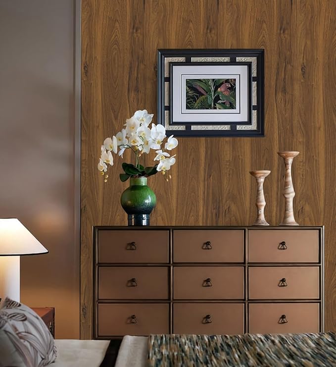 Abyssaly Wood Contact Paper, Self Adhesive Waterproof Wall Paper