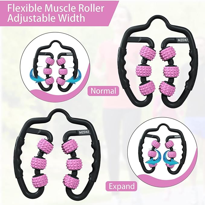 Cellulite Massage Tool Deep Fascia Massager & Dimpled Skin Remover for Legs - Anti-Cellulite Roller Tech with Lymphatic Drainage, Smooth Skin & Pain Relief for Thighs & Buttocks Sculpting