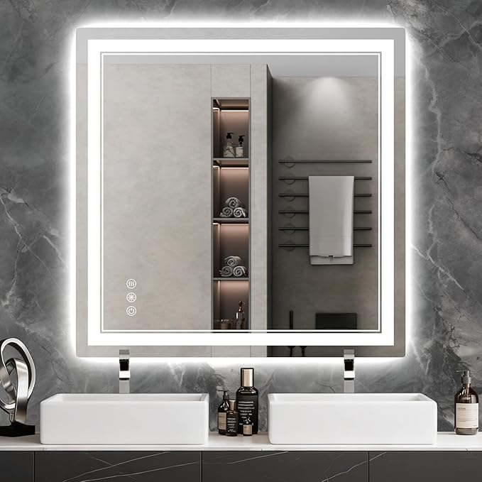 40x40 Inch LED Bathroom Mirror