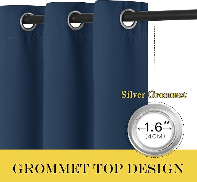 NICETOWN Blackout Curtains 84 Inch Length, Thermal Insulated Room Darkening