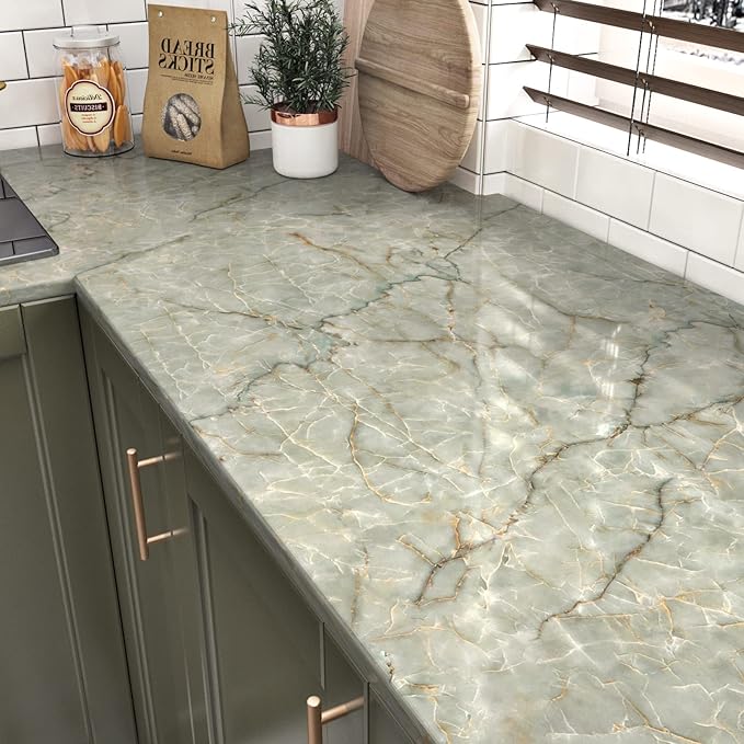 Marble Contact Paper for Countertops Waterproof Marble Wallpaper Peel and Stick