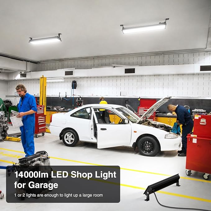 Onforu 4Pack LED Shop Lights, 100W 14000lm Plug in Ultra Bright LED Work Lights