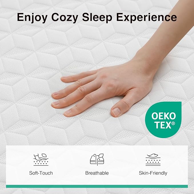 Novilla 14 Inch King Size Mattress, Memory Foam King Mattress for Motion Isolation & Pressure Relieving with Cooling Airflow & High-Density Support Foam Mattresses in a Box