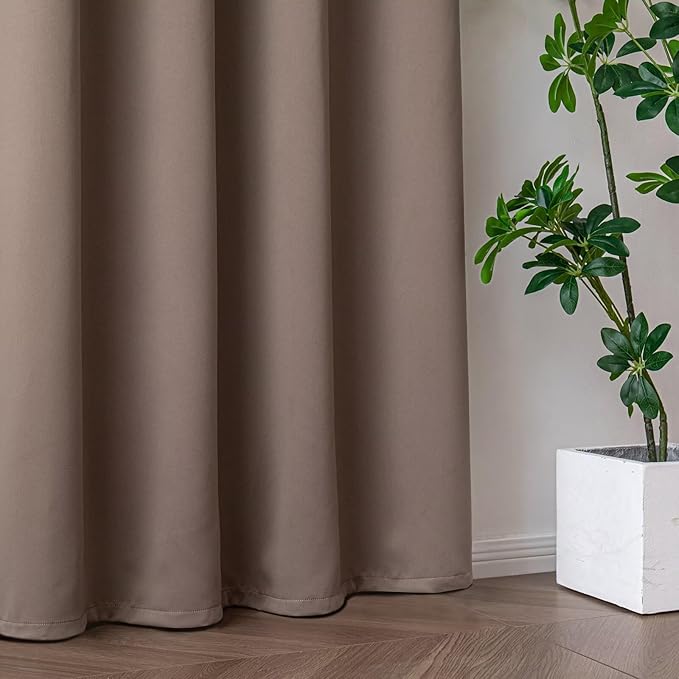 IGEMAEVE Blackout Curtains 90 Inch Length 2 Panels Set, Grommet Energy Saving
