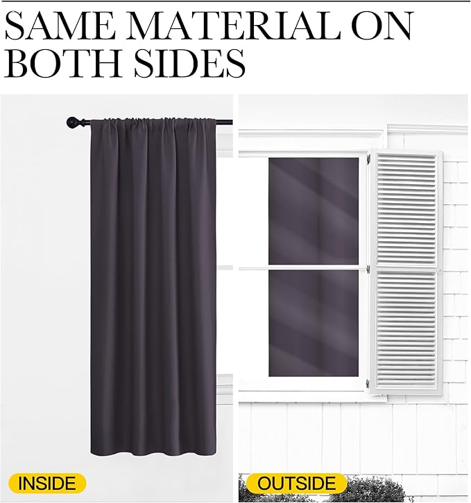 NICETOWN Blackout Curtains for Living Curtains, 2 Panels, 29 by 30, Room
