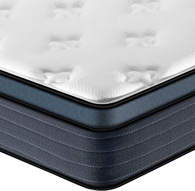 inight Queen Size Mattress 14 Inch, Queen Mattress in A Box for Comfort Night, Medium Firm Memory Foam Hybrid Mattress with Pocket Coils for Pressure Relief and Motion Isolation, 180 Night Trial