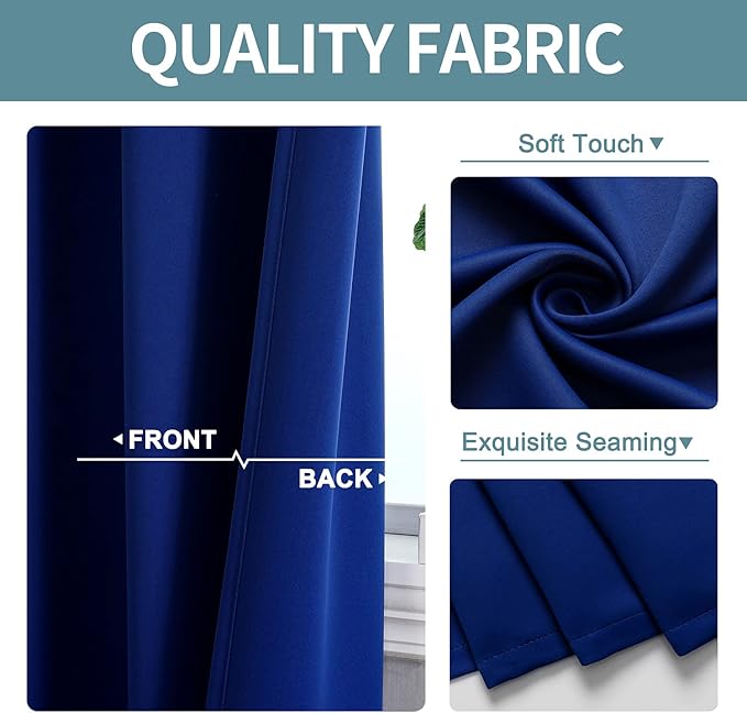 ChrisDowa Blackout Curtains 36 Inches Long