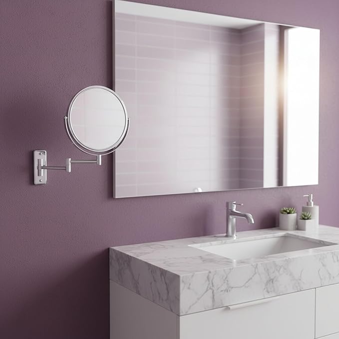 JERDON Wall-Mounted Magnifying Mirror