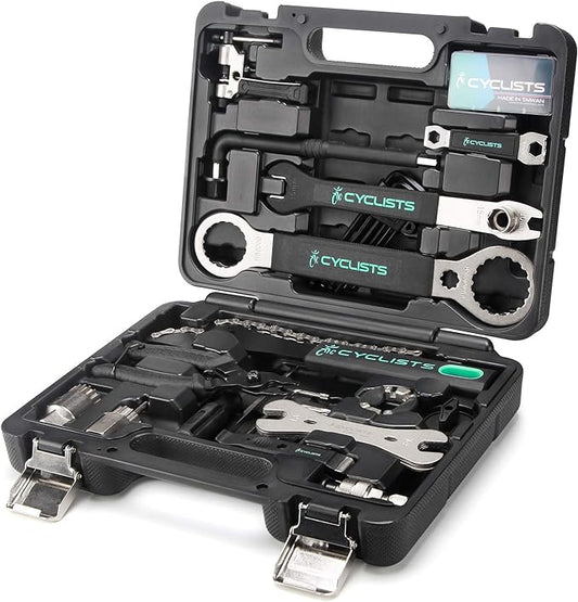 23 Piece Bike Tool Kit - Bicycle Repair Tool Box Compatible - Mountain/Road Bike Maintenance Tool Set with Storage Case