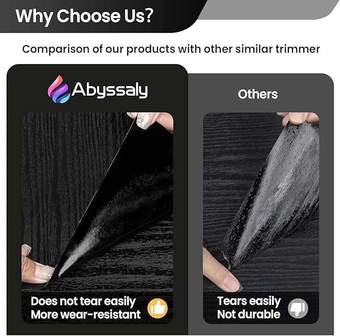 Abyssaly Black Wood Wallpaper 15.7 Inch X 196 Inch Peel and Stick Paper