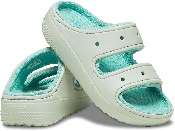 Crocs Unisex Adult Classic Cozzzy Towel Sandals, Fuzzy Slippers and Slides