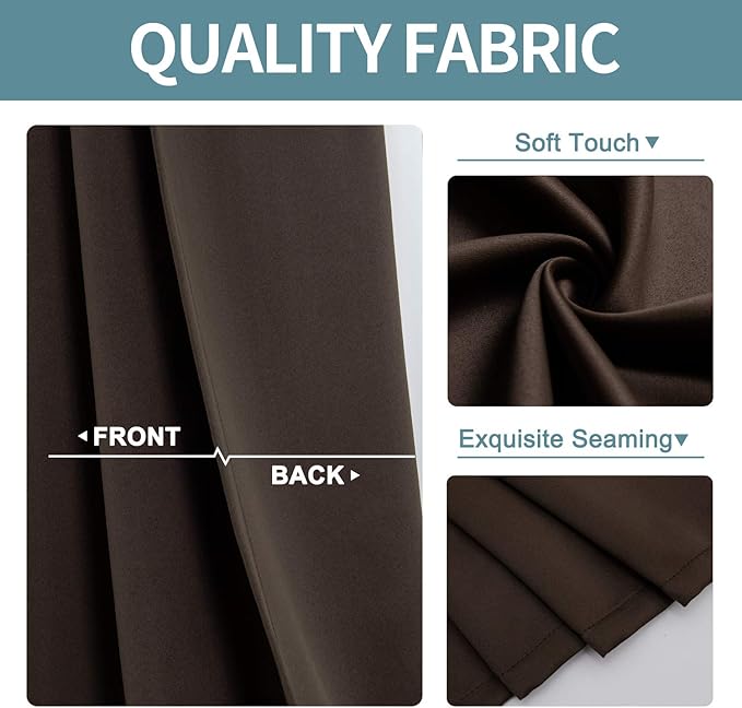 ChrisDowa Blackout Curtains 45 Inches Long