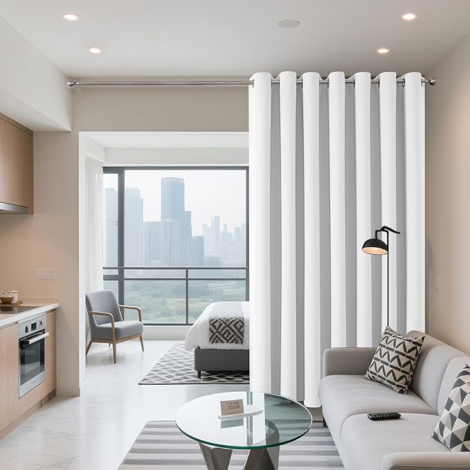 Joydeco Blackout Patio Sliding Door Curtains 84 Inches Long, Grommet Privacy