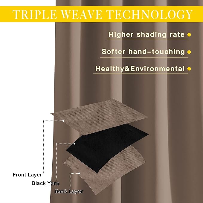 NICETOWN Blackout Blinds for Patio Door, Sliding Door Insulated Blackout