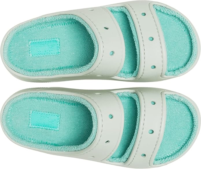 Crocs Unisex Adult Classic Cozzzy Towel Sandals, Fuzzy Slippers and Slides