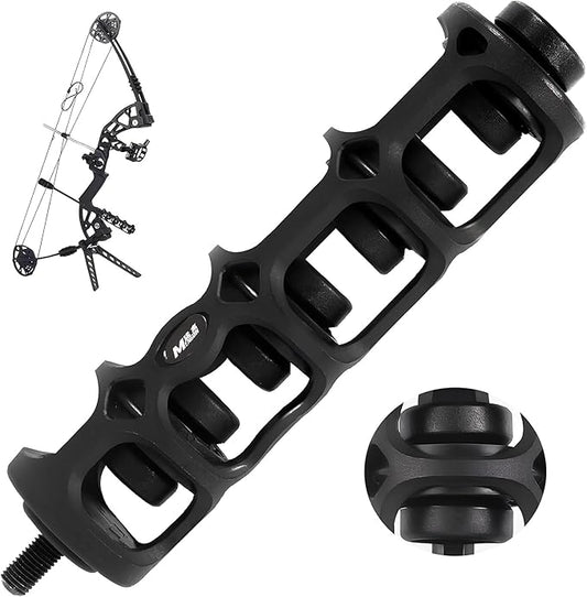 Archery 6" Lightweight Bow Stabilizer - Flexible Coupling Stabilizer for Compound/Recurve Bow Reduceing Noise and Vibration, Dampeners Balance Bar for Improved Bow Balance & Stability