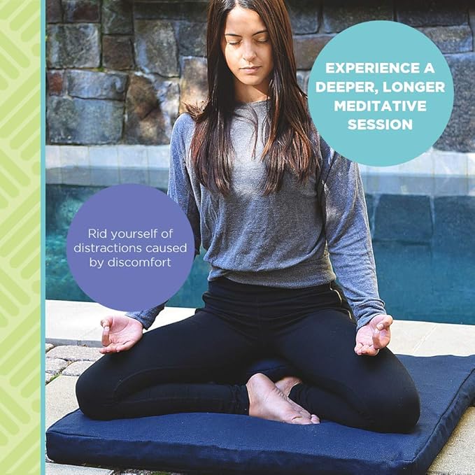 BEAN PRODUCTS MEDITATION CUSHION - Zabuton Meditation Pillows for Sitting on Floor, Yoga Cushion, Cotton Yoga Pillow, Zen Kneeling Prayer Pad- MADE IN USA - Premium 32x26x3, ORCHID
