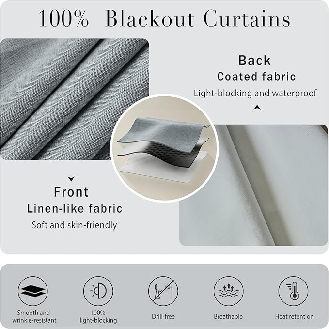Self-Adhesive 100% Blackout Curtain