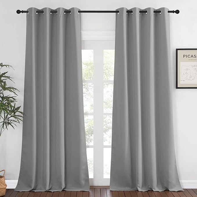 NICETOWN Bedroom Curtain Room Darkening Drapery 102 inches Length