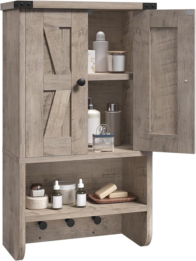 MAHANCRIS Bathroom Wall Cabinet, Farmhouse Medicine Cabinet