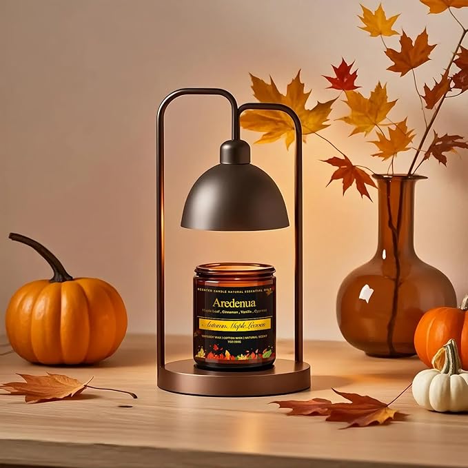 Fall Candle - Autumn Maple Leaves Candle | Autumn Scented Candles for Home, 7oz Autumn Soy Candles for Home Scented, 50 Hours Burn Time, Harvest Holiday/Halloween/Thanksgiving Fall Gifts for Women Men