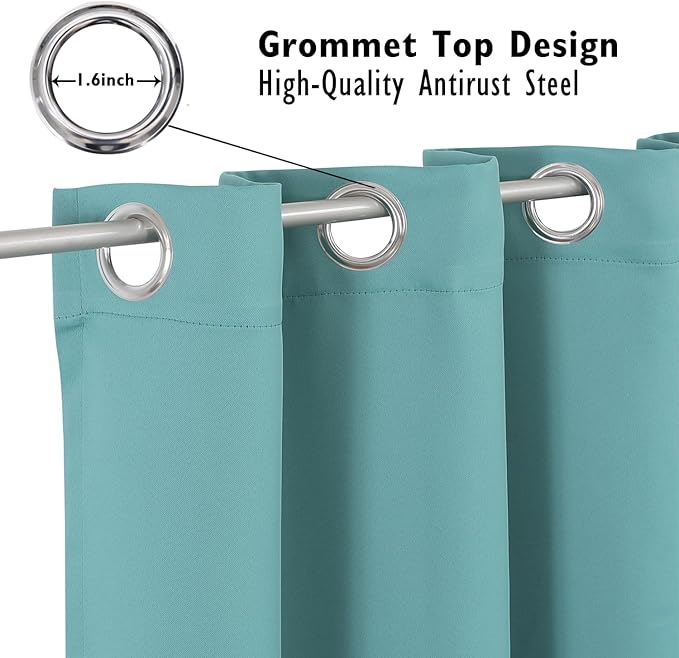 ChrisDowa Room Divider Curtain 96 Inches Long, Wide Blackout Sliding Door
