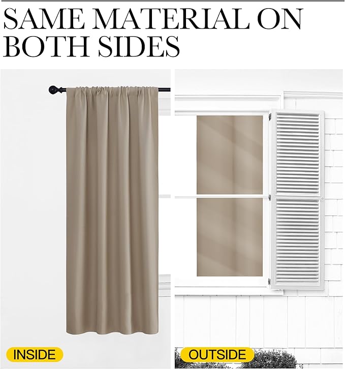 NICETOWN Blackout Curtains for Living Curtains, 2 Panels, 42 by 84, Room