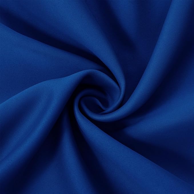 LEMOMO Royal Blue Blackout Curtains 66 x 63 Inch Length/Set of 2 Curtain