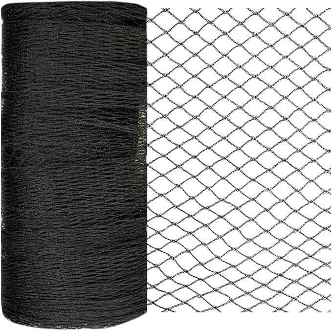 Bird Netting 50x50 Ft, 1 in Mesh Heavy Duty Garden Netting Pest Barrier for Plants, Fruit Trees, Vegetables, Extra Strong Woven Mesh Netting, Animal Fencing Against Birds, Deer, Poultry