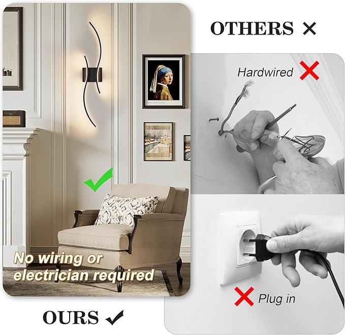 KARTOOSH Battery Operated Wall Sconce
