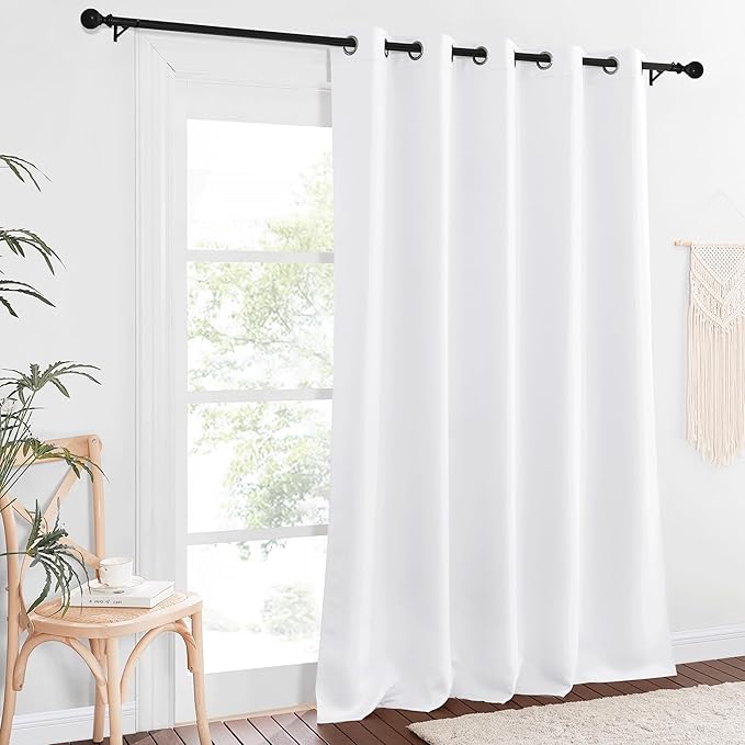NICETOWN Sliding Door Window Treatment Blackout Patio Door Curtain Panels