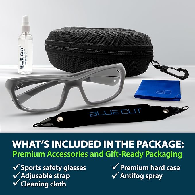 BLUE CUT Sports Protection Goggles, Photochromic Lenses Safety Glasses for Basketball, Pickleball Indoor Outdoor Sports