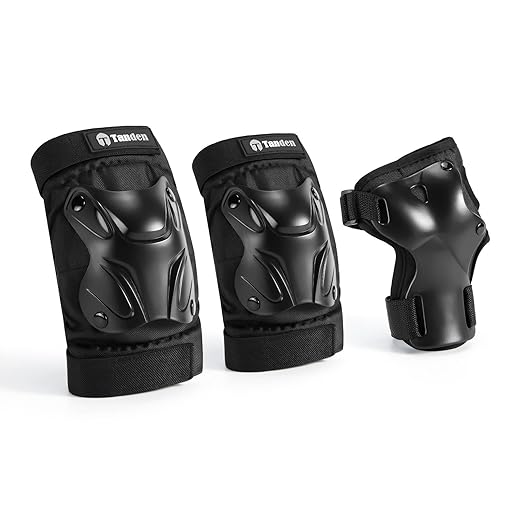 Skating Protective Gear Kids Toddler Knee Pads and Elbow Pads Set, Bike Protection for Kids Wrist Guards for Roller Skating Skateboarding Cycling Black