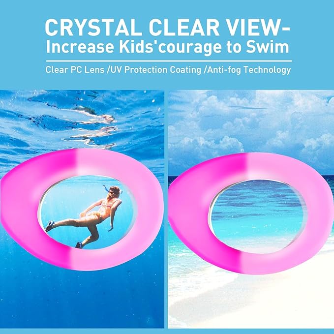 Aegend 2 Pack Kids Goggles, Swimming Goggles for Kids Age 4-16 Boys and Girls Youth, Anti-Fog Waterproof Anti-UV Pool Goggles