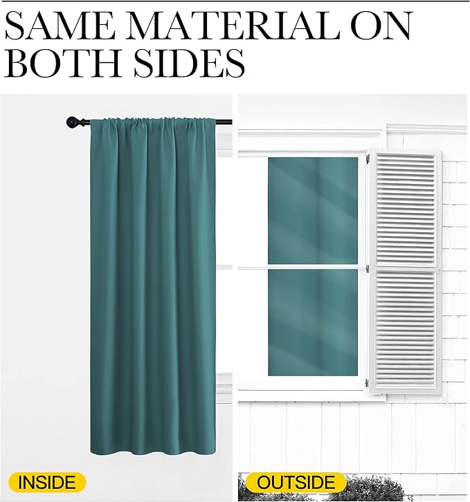 NICETOWN Blackout Curtains for Living Curtains, Three Pass Microfiber Noise