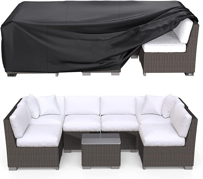 Patio Furniture Covers, Heavy Duty 600D Outdoor Furniture Cover Waterproof, Sectional Sofa Set Covers Table and Chair Set Cover, 78"L×62"W×30"H