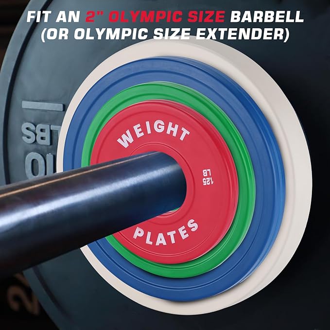2 In Change Plates 1.25LB 2.5LB 5LB 10LB Fractional Weight Plates,Bumper Plates for Weight Lifting,Strength Training Gym Home,Rubber Coating