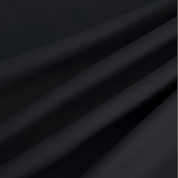 NICETOWN 95 Inch Blackout Curtains, Grommet 2 Panels Thermal Insulated Black