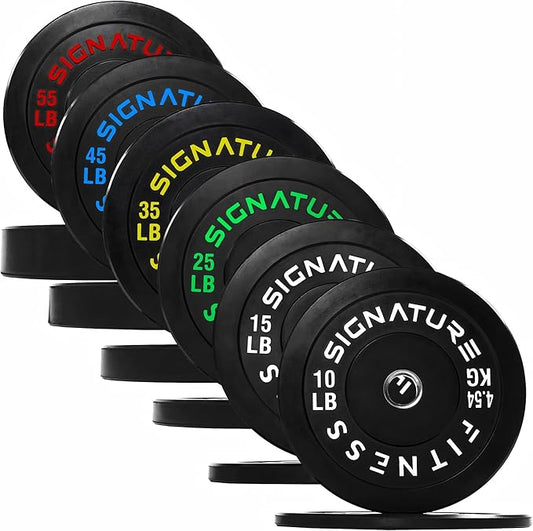 Olympic Bumper Plates Set, 2" Weight Plates for Strength Training & Weightlifting, Paris or Set or Set with Barbell, Multiple Options