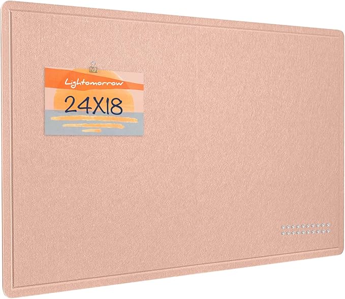 Lightomorrow Bulletin Board, 24 x 18 inches Felt Board Decorative Pin Board