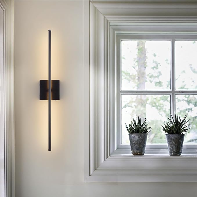KARTOOSH 24.4 Inch 9 RGB Color Battery Operated Wireless Wall Sconces Set of Two