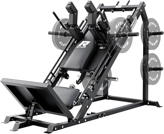 RitFit Gazelle Pro 3 in 1 Leg Press and Hack Squat Machine - High-Tensile Steel Leg Press Machine, 2000 lbs Capacity, Adjustable Angles, Hack Squat Machine with Weight Storage